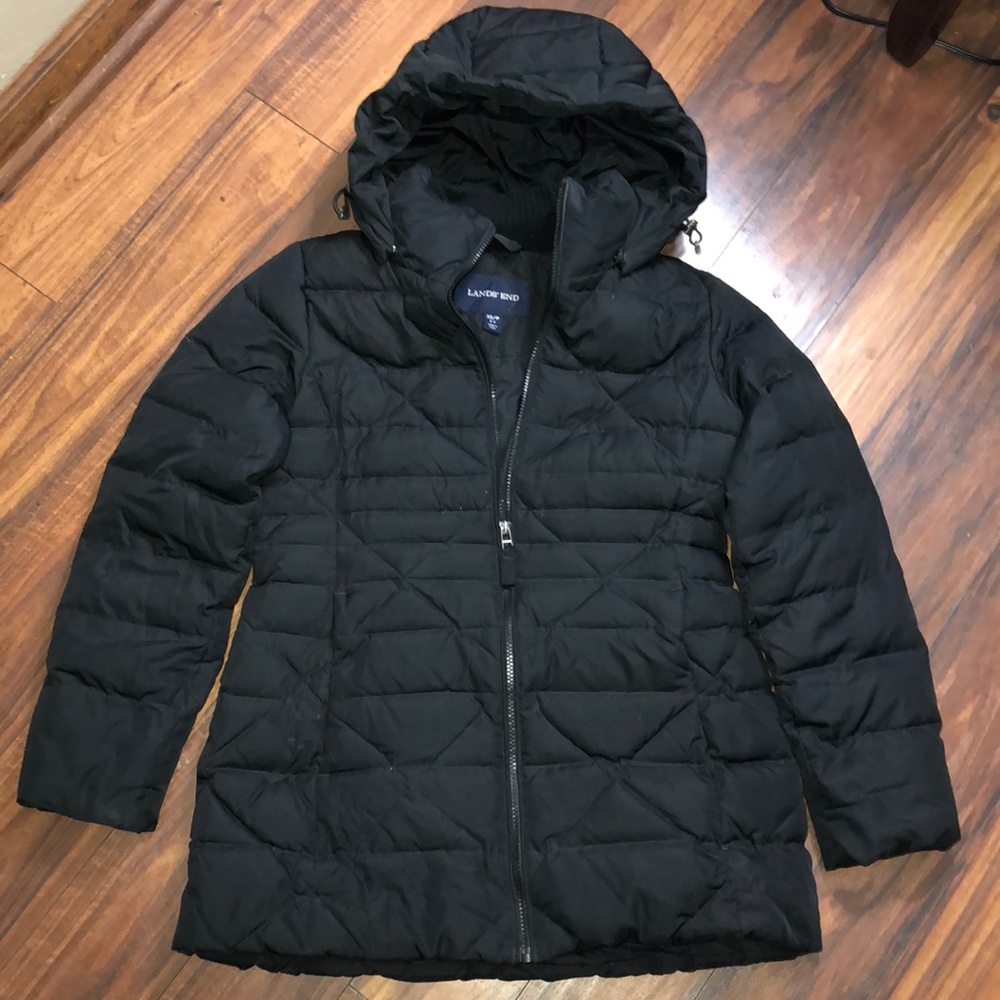 Lands’End  Puffer Winter Coat with Hood Sz. XS
